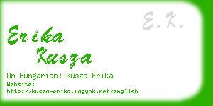 erika kusza business card